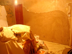 Pic during plastering