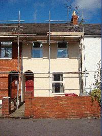 scaffholding up on our house